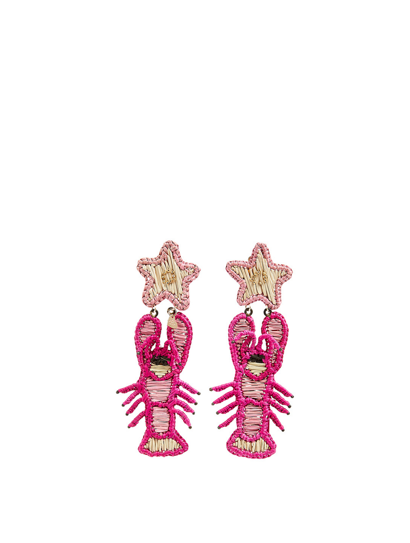 MERCEDES SALAZAR La Isla Iraca Palm And Gold-Plated Bronze Lobster Earrings  | Holt Renfrew Canada