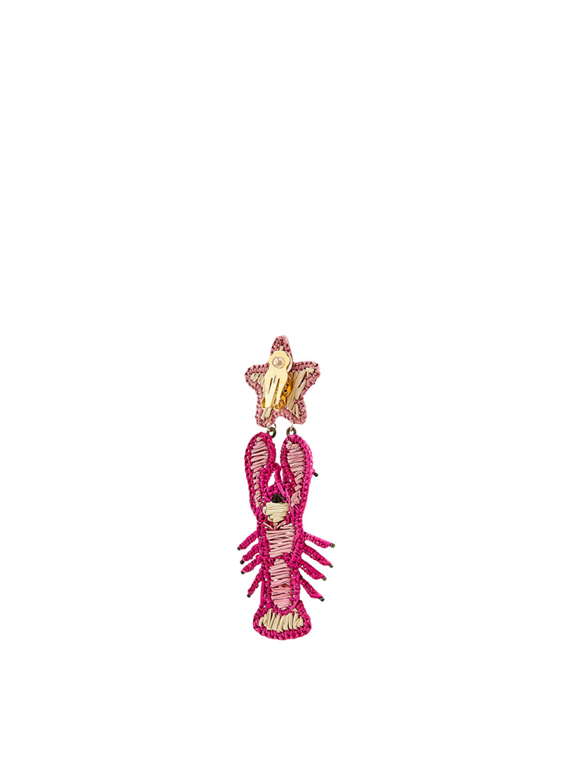 MERCEDES SALAZAR La Isla Iraca Palm And Gold-Plated Bronze Lobster Earrings  | Holt Renfrew Canada