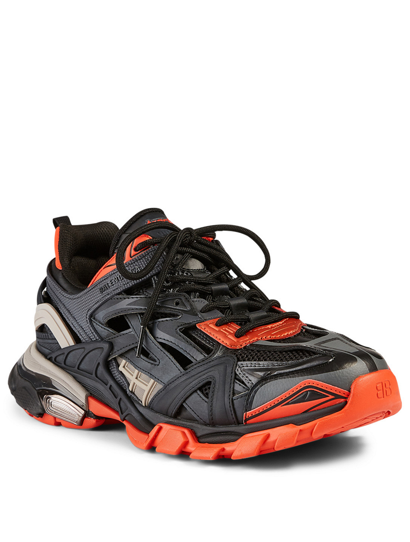 balenciaga track 2 black orange