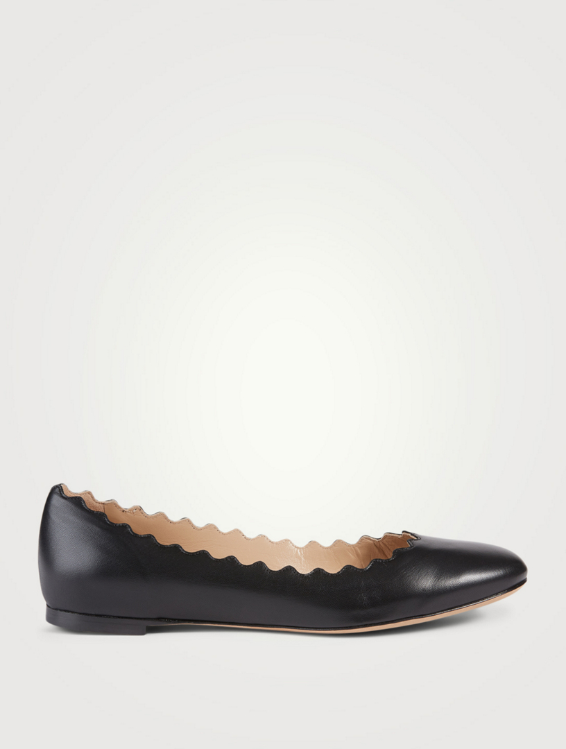 scalloped ballet flats