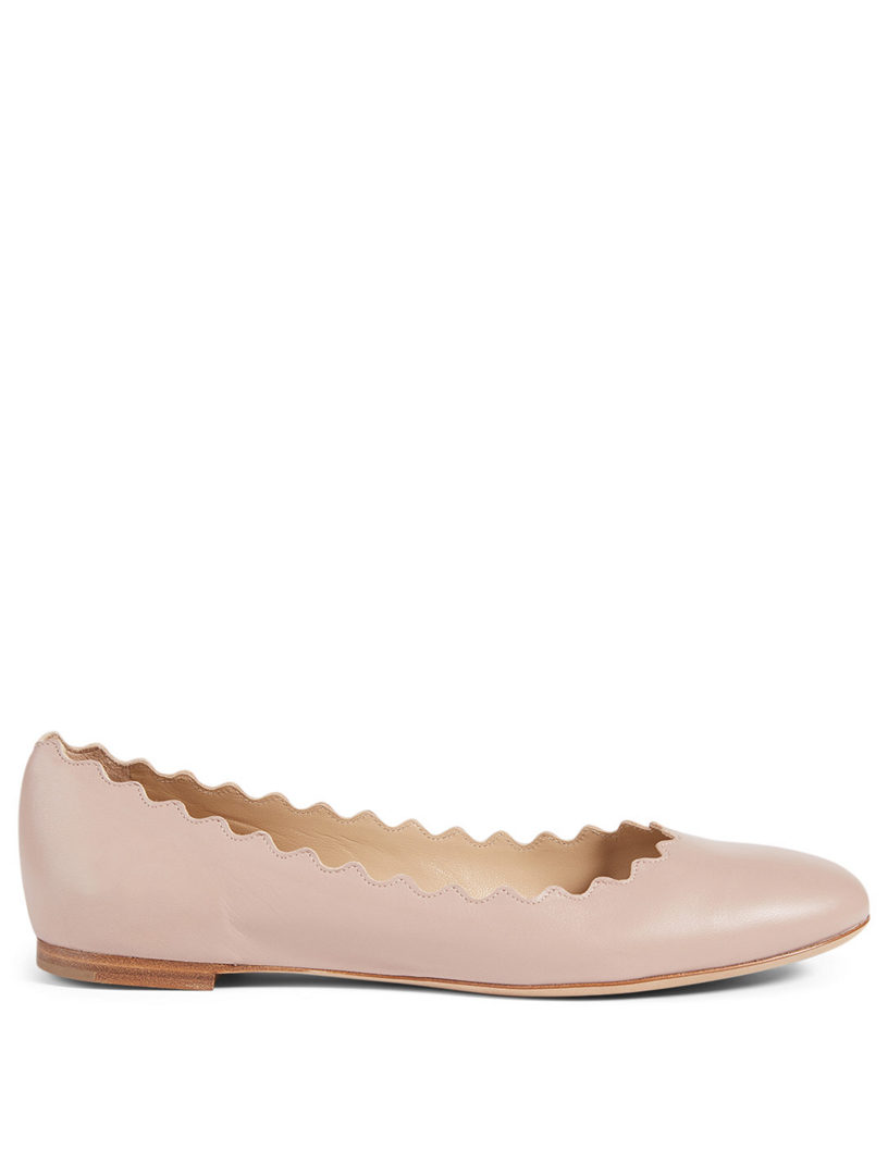 scalloped ballet flats