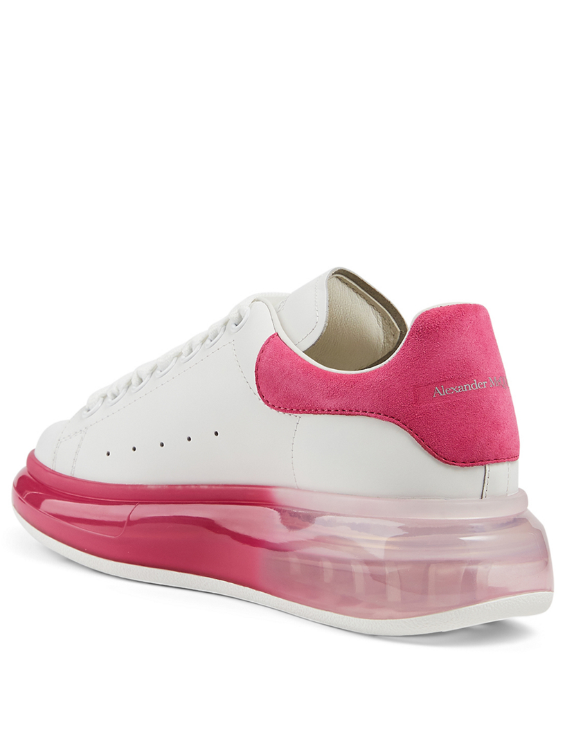 alexander mcqueen oversized degrade leather sneakers