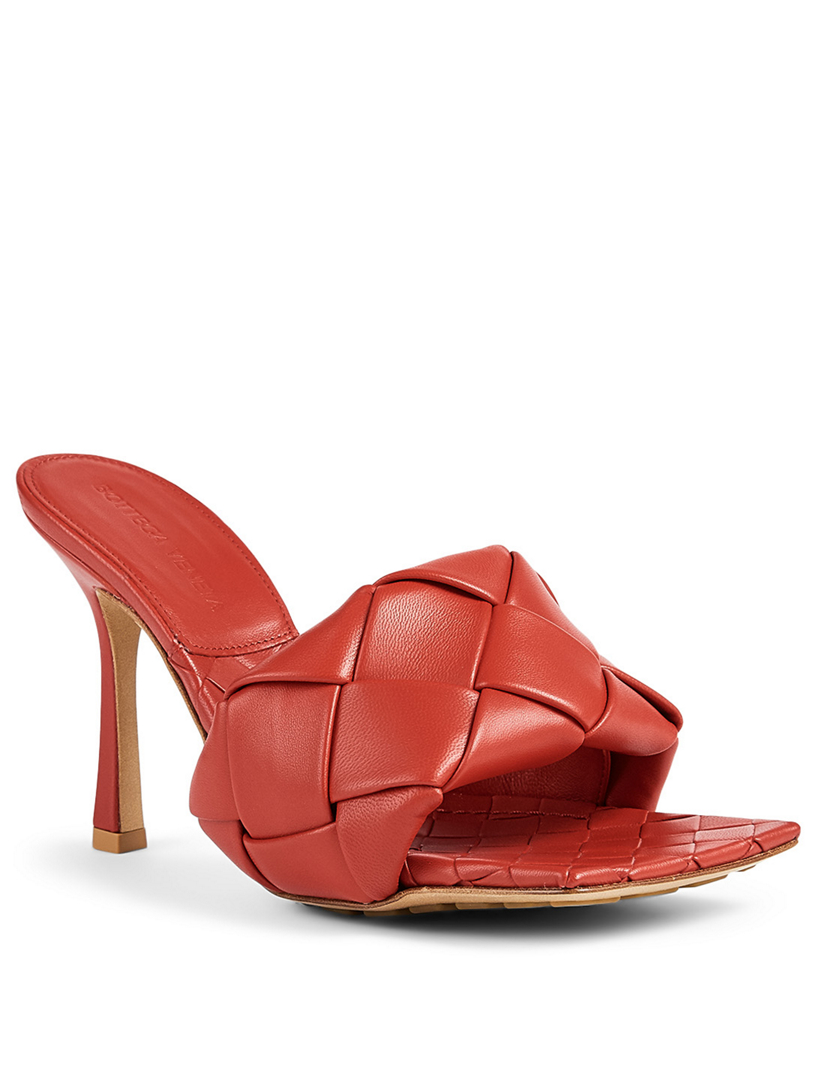 BOTTEGA VENETA BV Lido Intrecciato Leather Heeled Mule Sandals | Holt ...