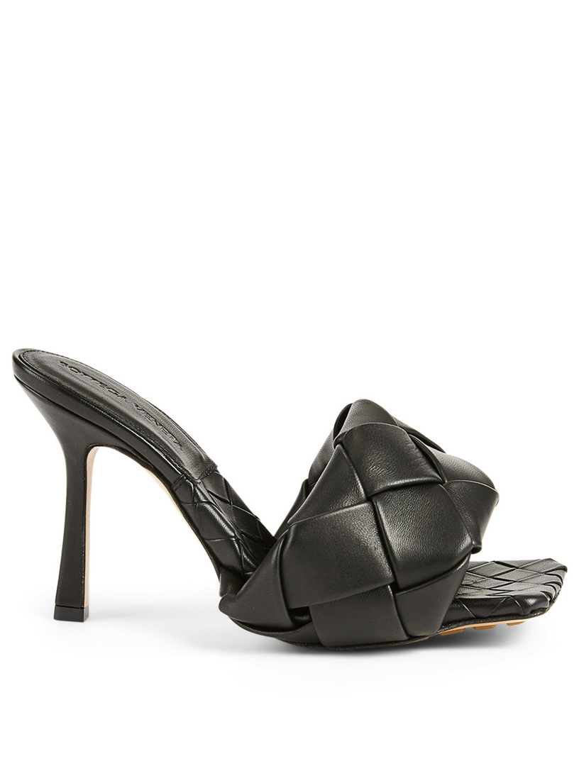 BOTTEGA VENETA BV Lido Intrecciato Leather Heeled Mule Sandals | Holt ...