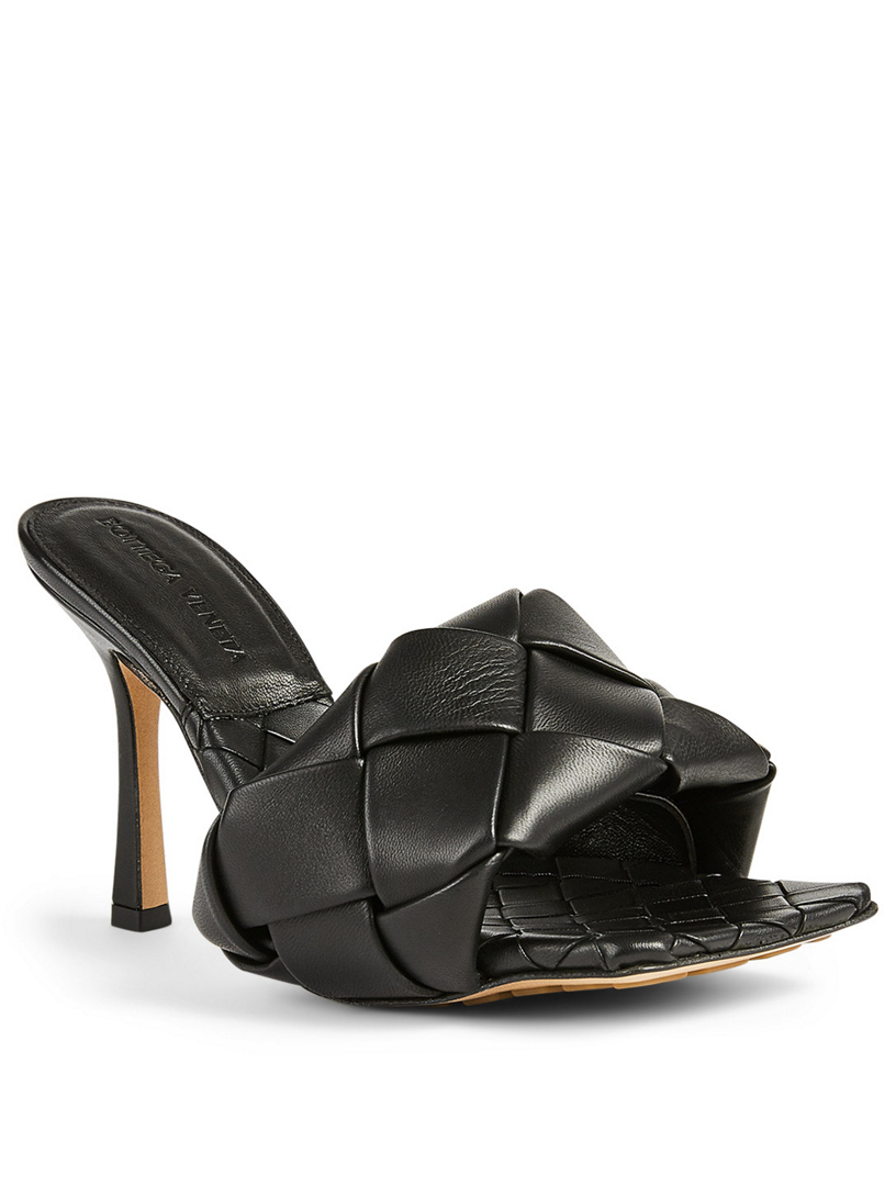 BOTTEGA VENETA BV Lido Intrecciato Leather Heeled Mule Sandals | Holt ...