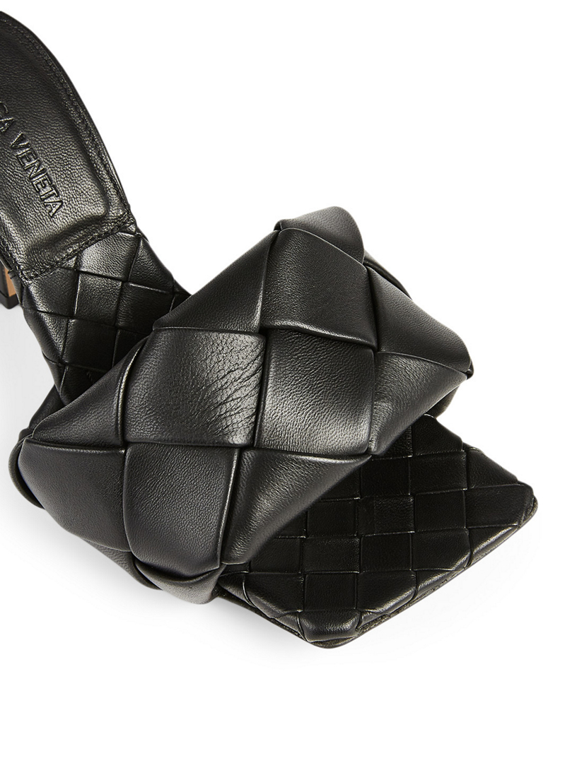 Bottega Veneta Leather Bv Lido Sandals in Black - Lyst