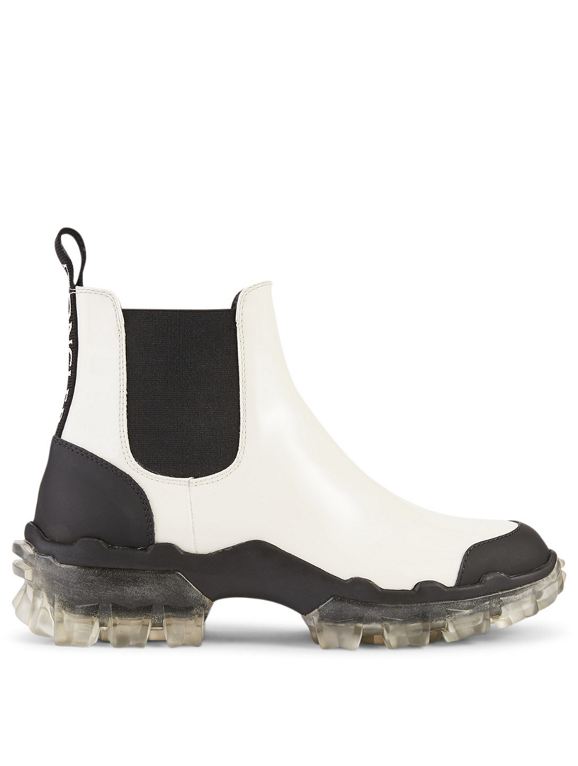moncler hanya patent chelsea boots