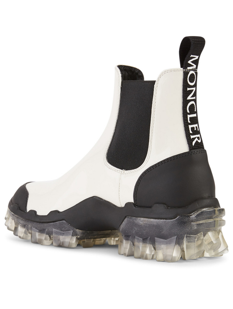 moncler hanya patent chelsea boots
