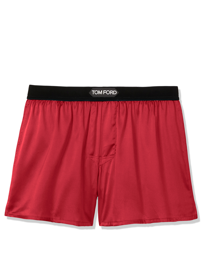 TOM FORD Silk Short Boxers With Logo | Holt Renfrew Canada