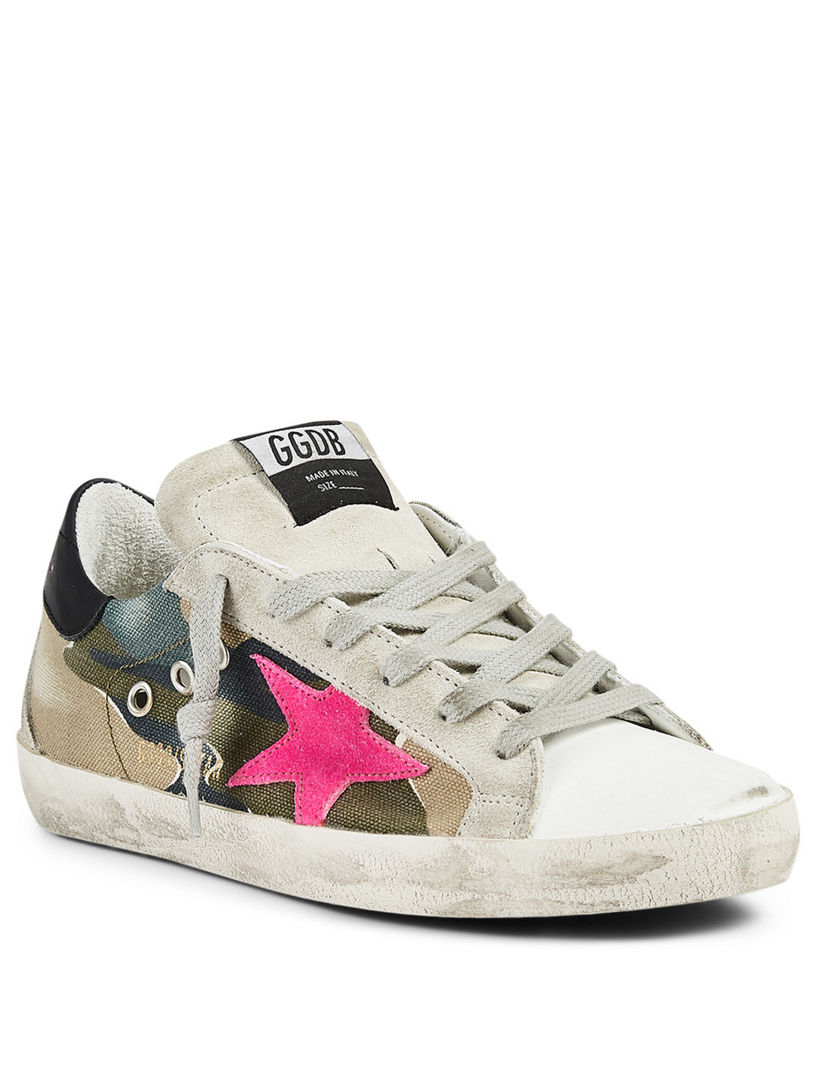 golden goose superstar camo sneakers