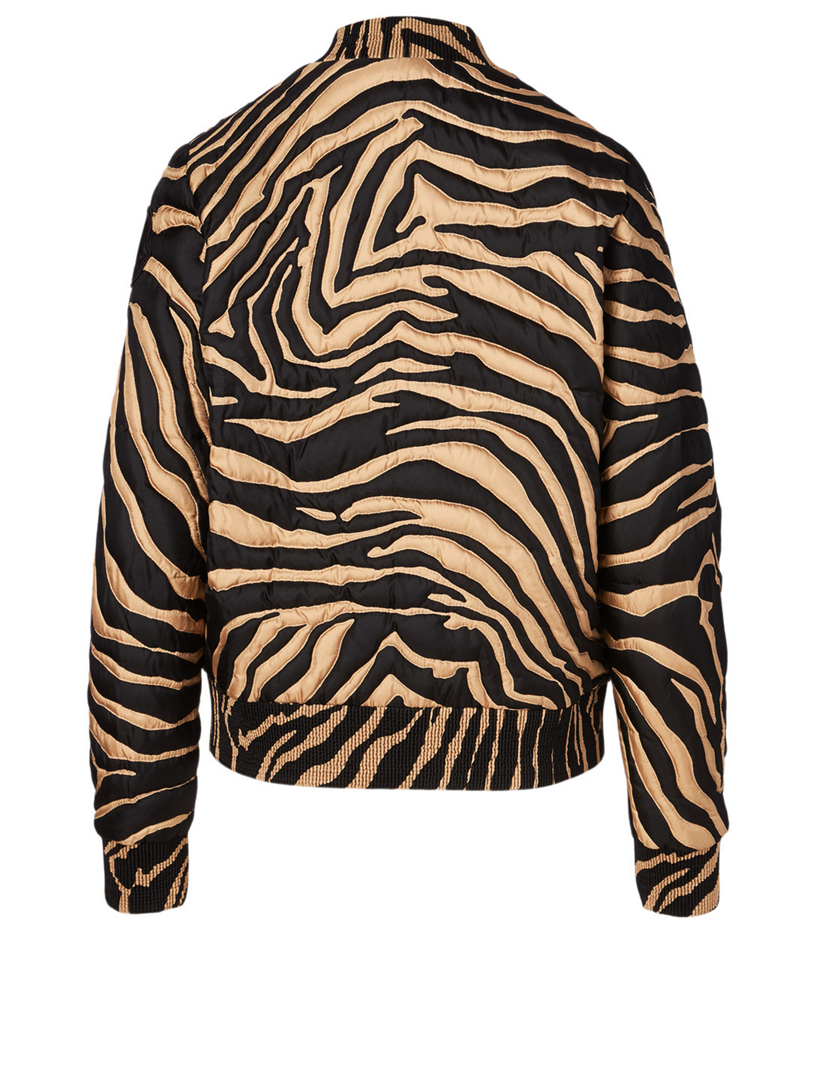 MONCLER Abricot Silk Jacket In Zebra Print Holt Renfrew Canada