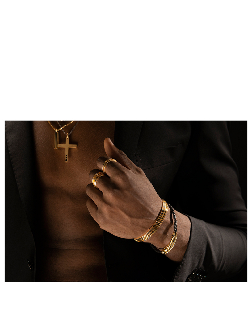 Mens Jewellery Rings Marco Dal Maso Yellow Gold-plated Acies Ring in Metallic for Men 