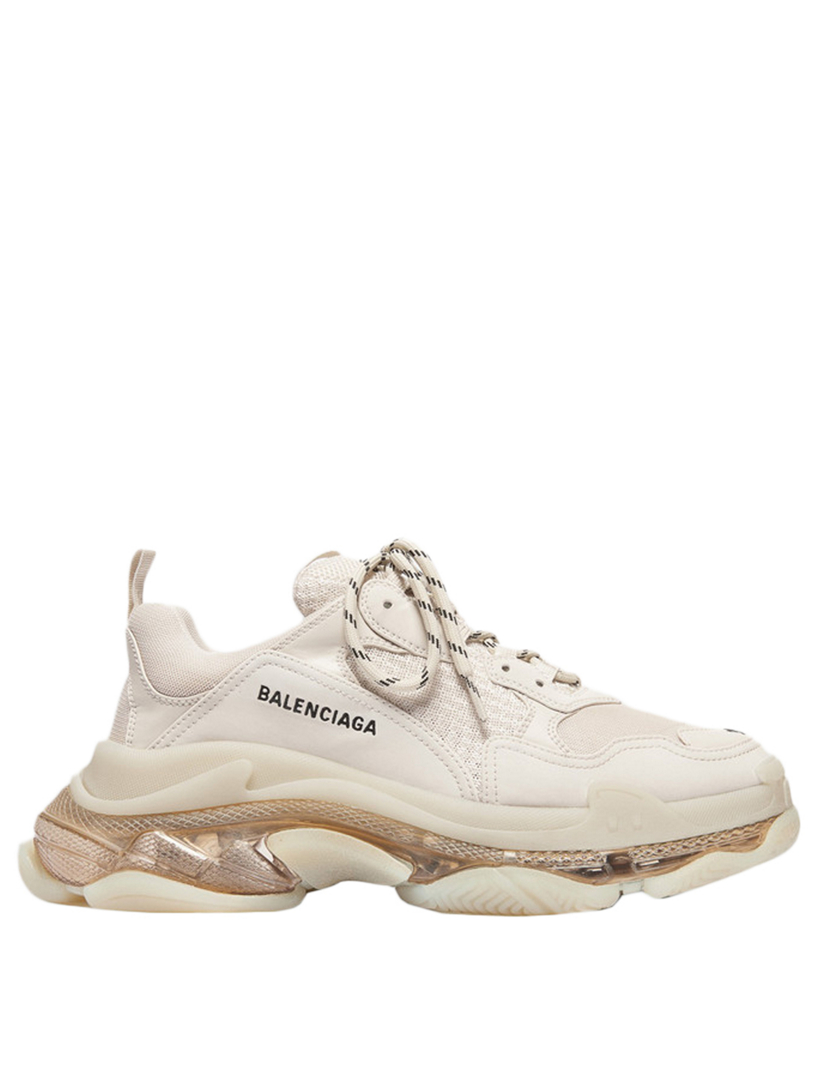 BALENCIAGA Triple S Clear Sole Leather And Mesh Sneakers | Holt Renfrew ...