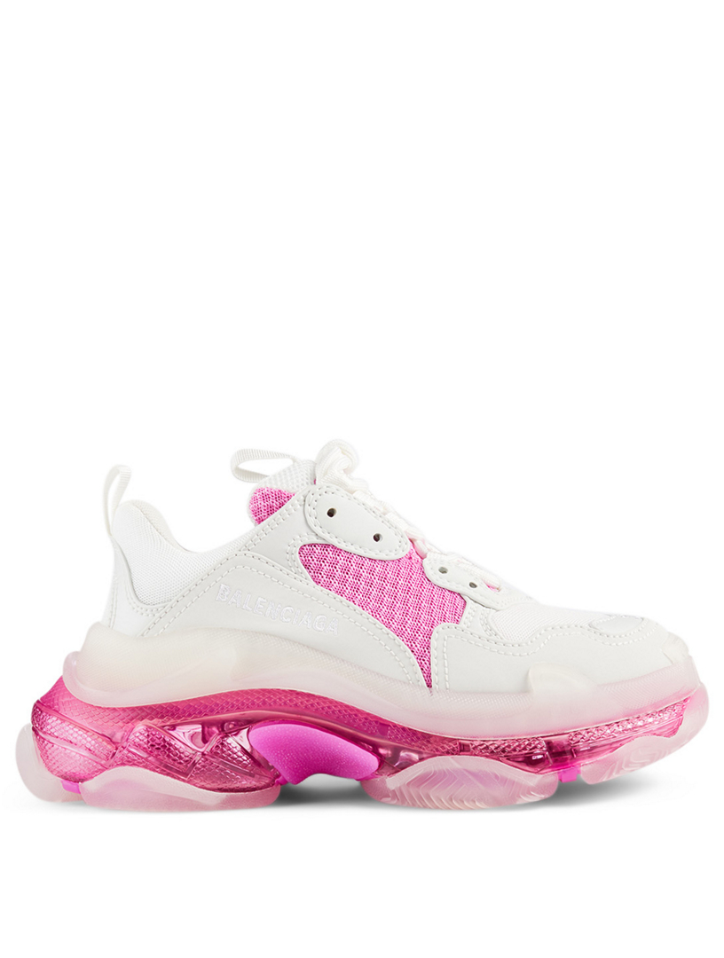 pink nike shoes with clear bottom