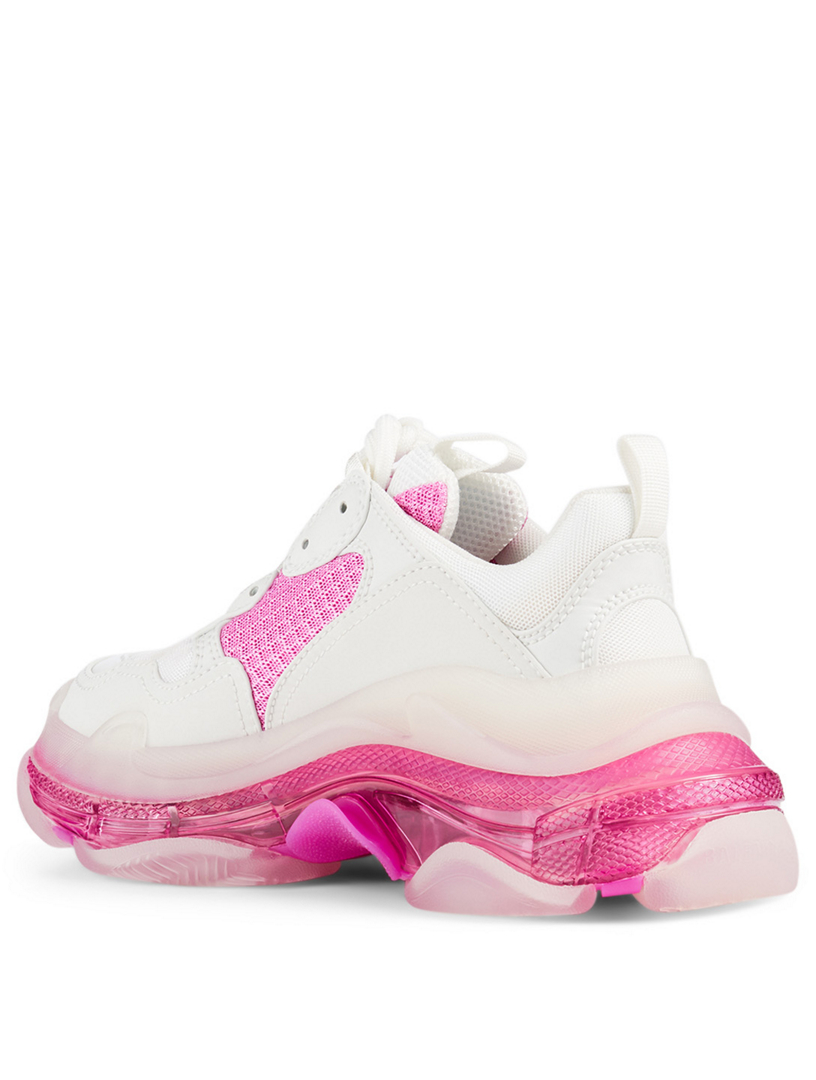 pink nike shoes with clear bottom