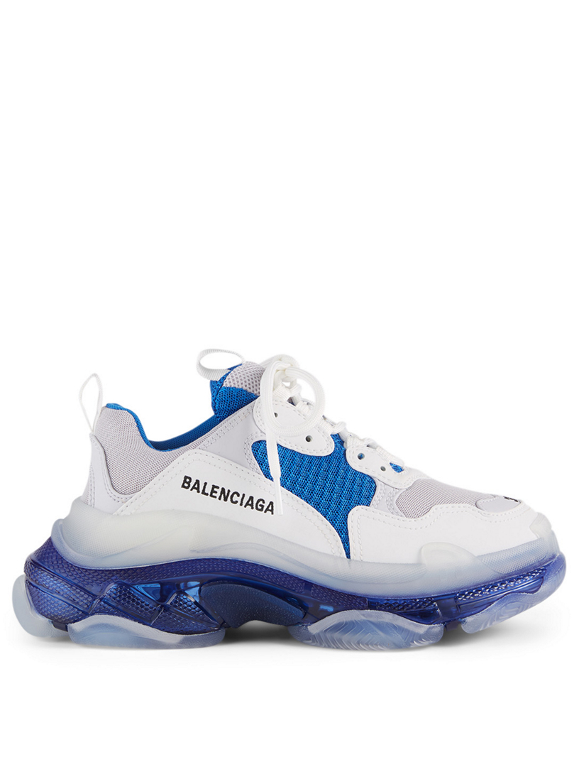 triple s blanche semelle transparente