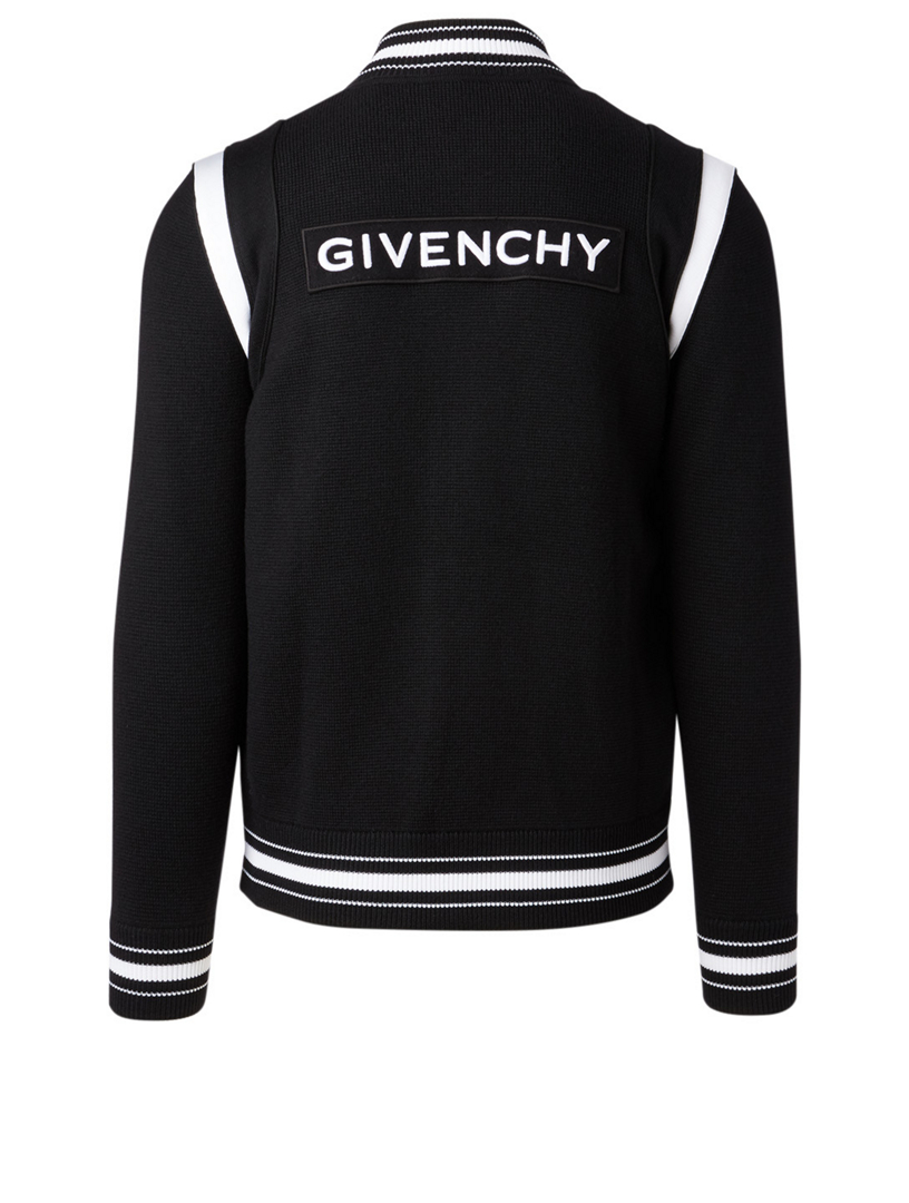 GIVENCHY Wool Bomber Jacket With Logo Back | Holt Renfrew Canada