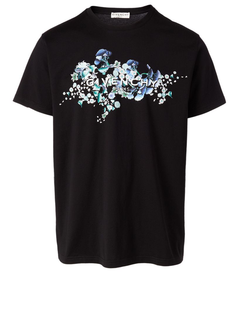 GIVENCHY Cotton Logo T-Shirt In Floral 