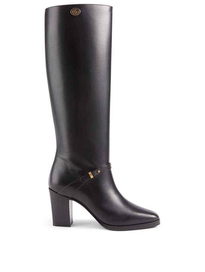 gucci leather knee high boots