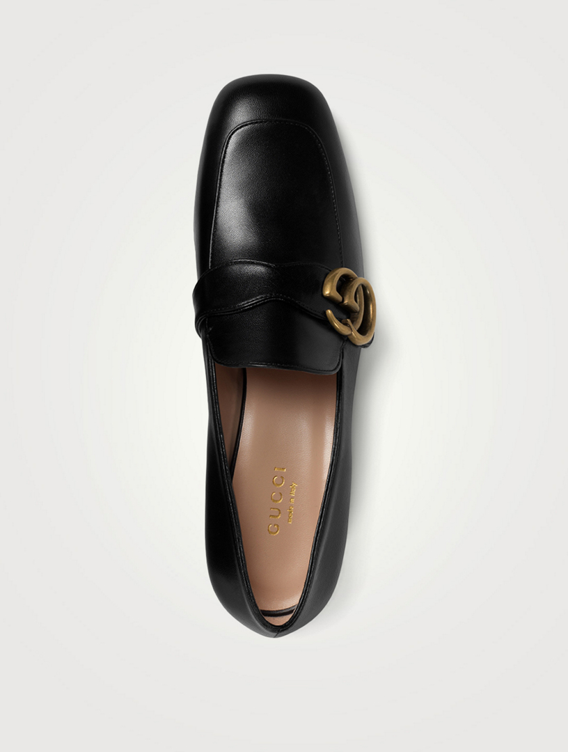 GUCCI Leather Loafer With Double G 