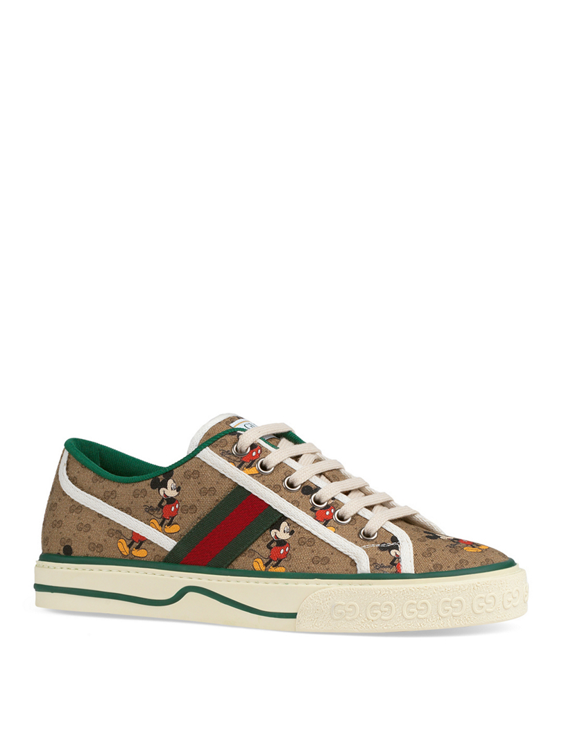 GUCCI Disney X Gucci Tennis 1977 GG Canvas Sneakers With