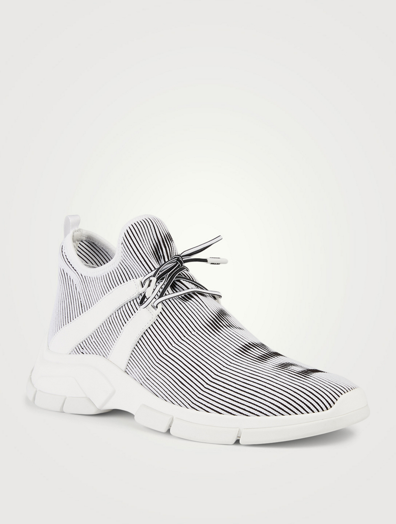 prada knit logo sneakers