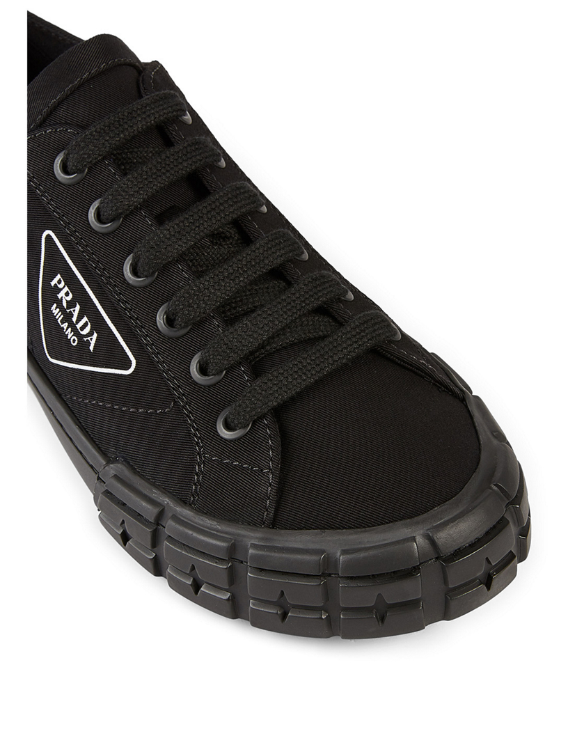 prada gabardine sneakers black
