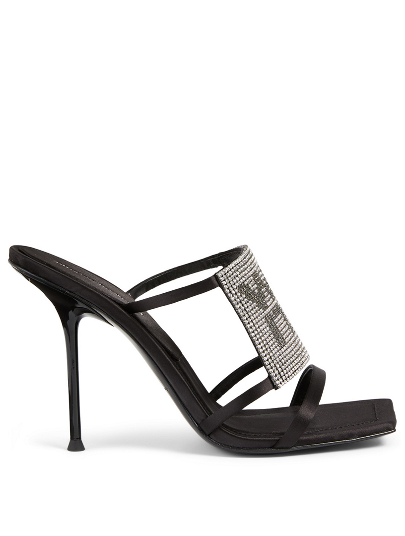 alexander wang black padded julie heeled sandals