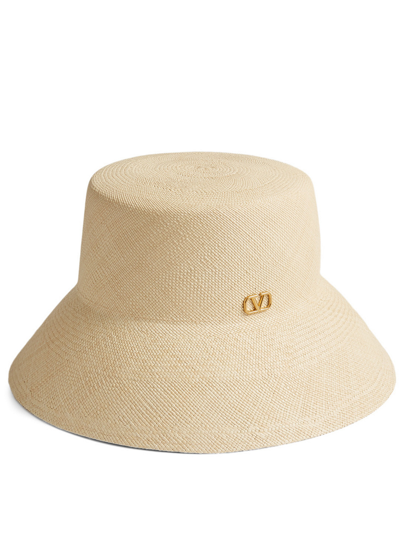 VALENTINO GARAVANI VLOGO Straw Bucket Hat | Holt Renfrew