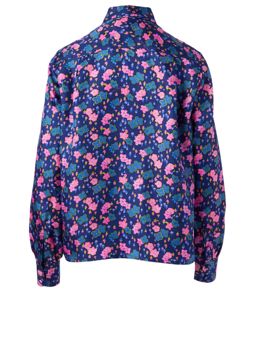 The Marc Jacobs Silk Shirt In Floral Print Holt Renfrew Canada