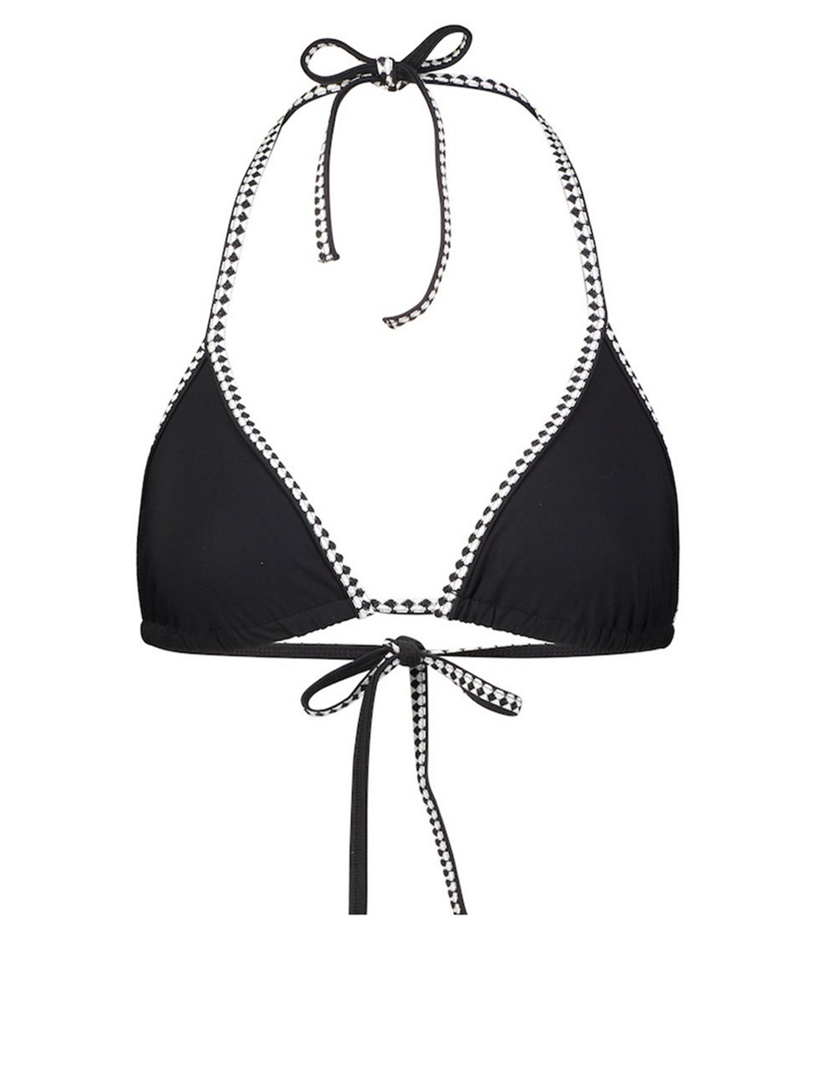LEMLEM Sofia Triangle String Bikini Top Women's Black