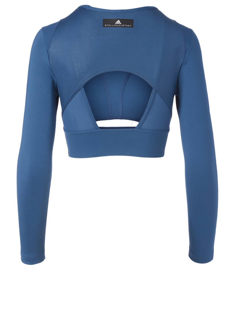 adidas crop top blue