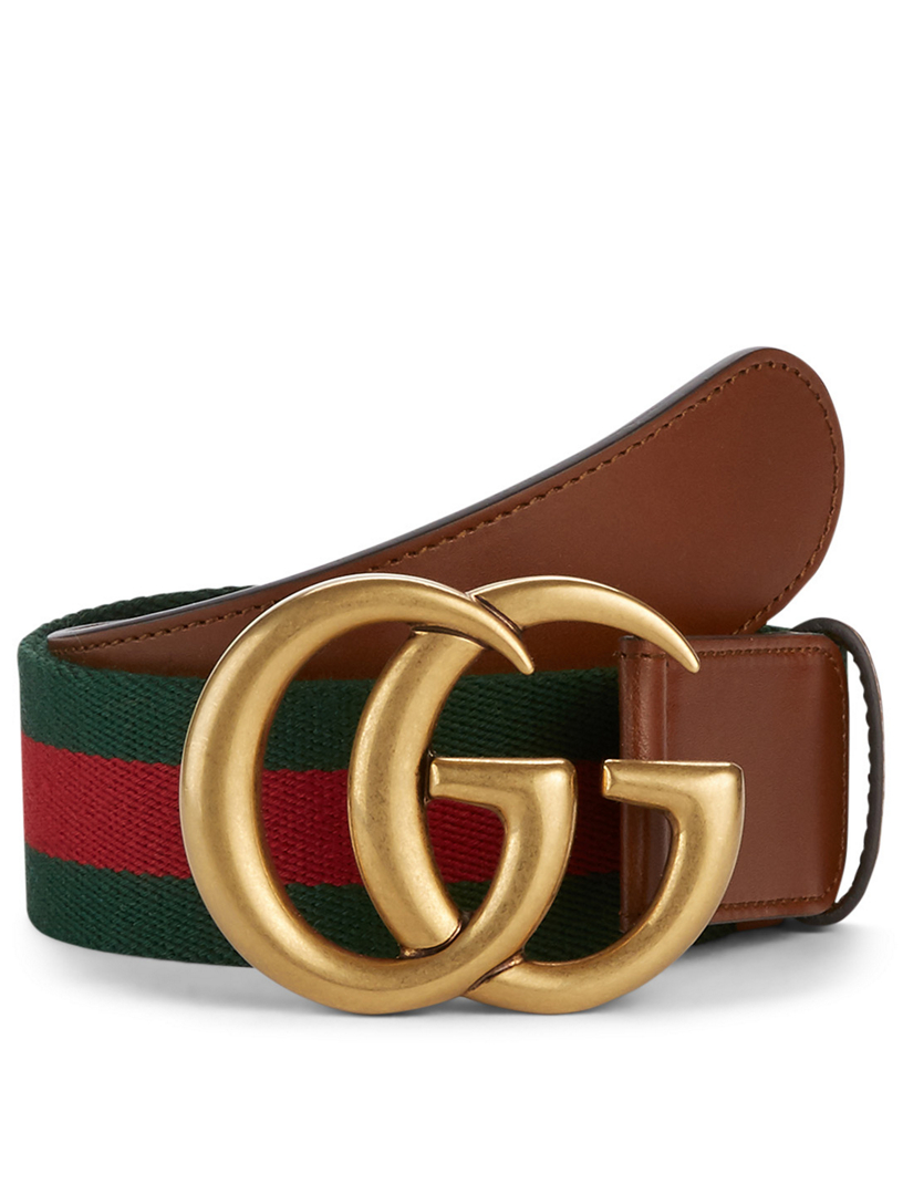web belt with g buckle gucci