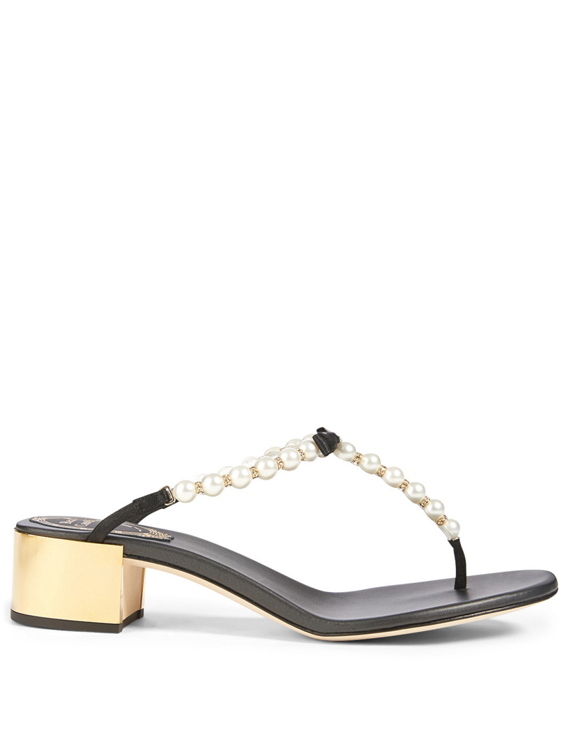 rene caovilla pearl sandals