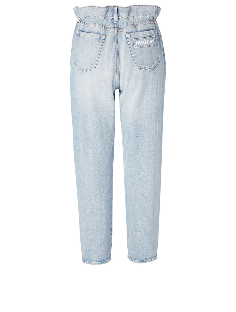 MIU MIU Paperbag High-Waisted Jeans | Holt Renfrew Canada
