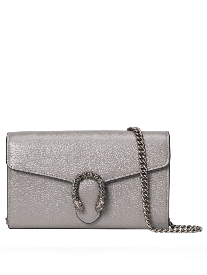 grey chain bag