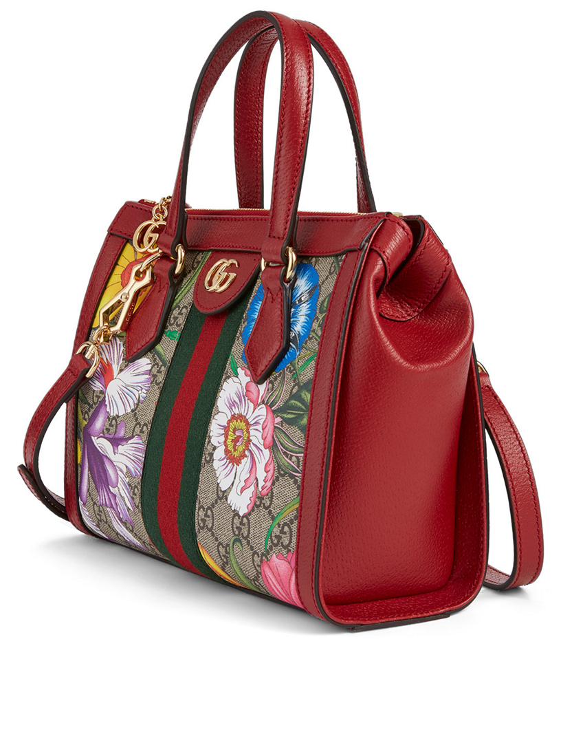  GUCCI  Small  Ophidia  GG  Flora Top Handle Tote  Bag  Holt 