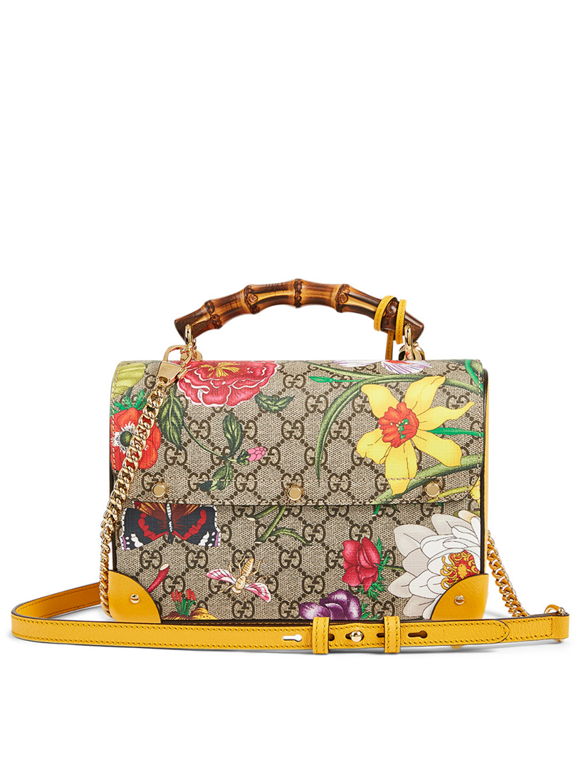 GUCCI Small Padlock GG Shoulder Bag In Flora Print | Holt Renfrew