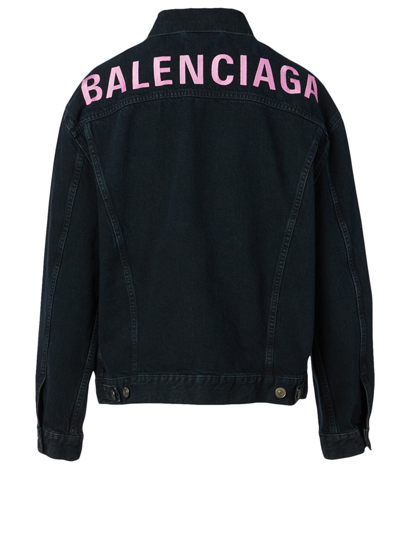 BALENCIAGA Denim Jacket With Back Logo | Holt Renfrew