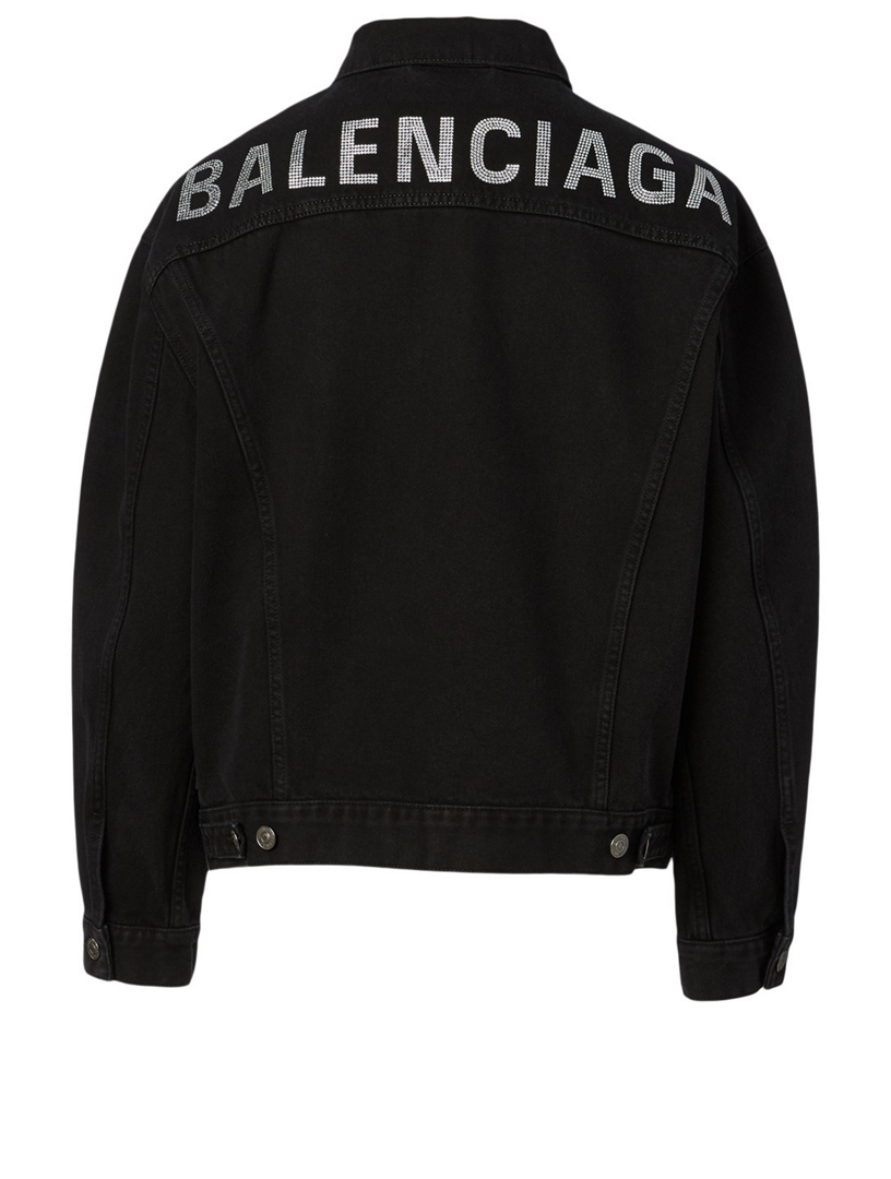 BALENCIAGA Denim Jacket With Embellished Logo | Holt Renfrew Canada