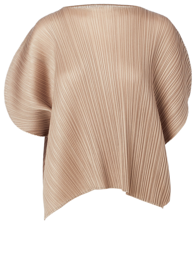 PLEATS PLEASE ISSEY MIYAKE Curved Short-Sleeve Top | Holt Renfrew Canada