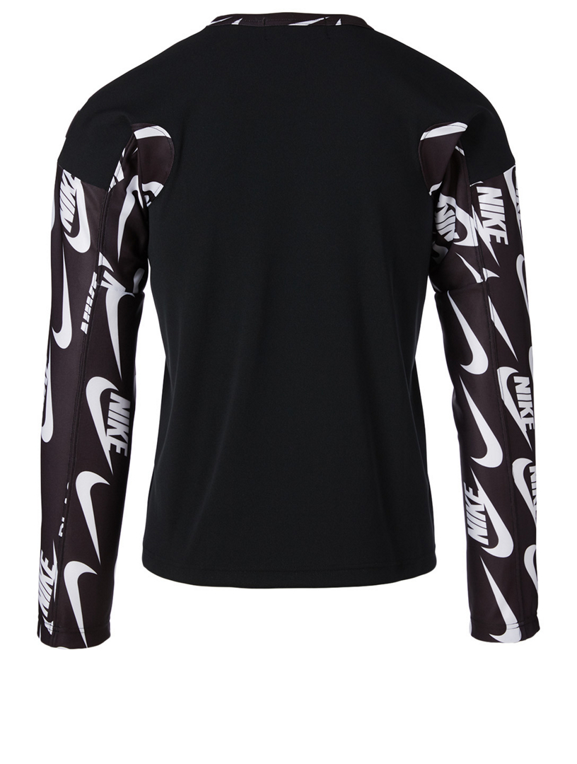 cdg long sleeve black and white