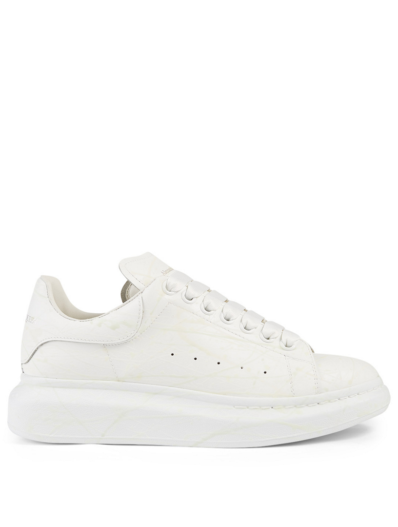 ALEXANDER MCQUEEN Oversized Leather Sneakers With Glow In The Dark