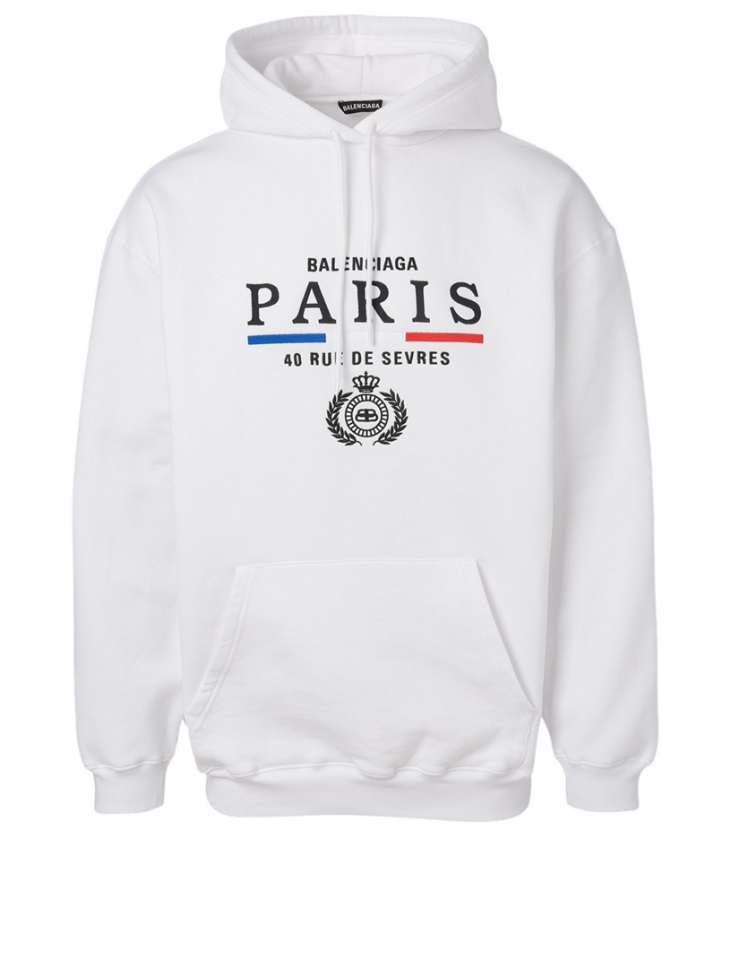 paris white hoodie