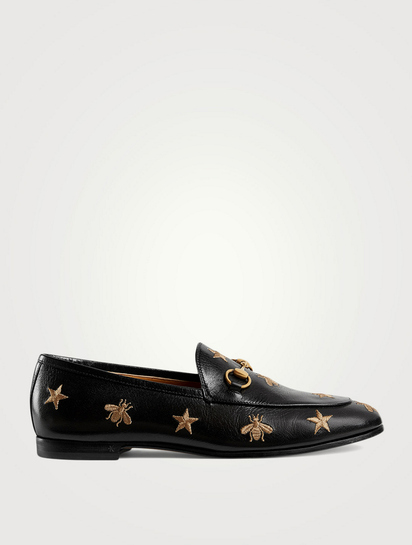 gucci jordaan leather loafer womens