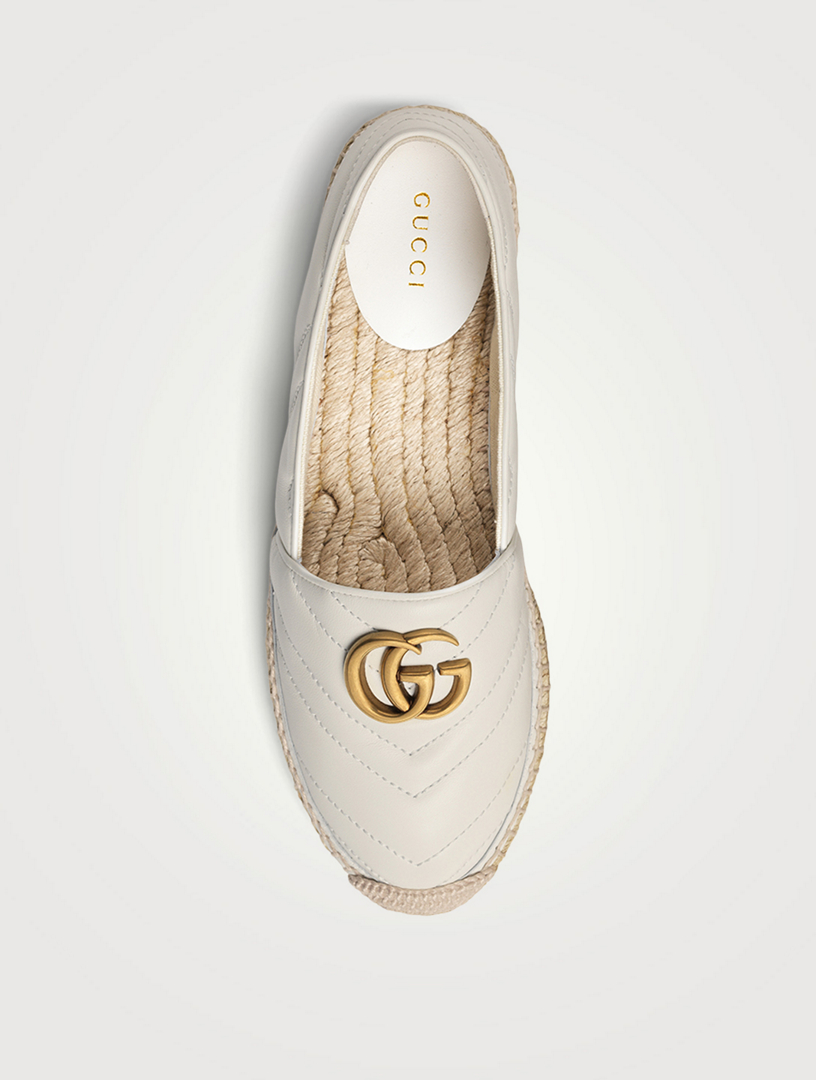 gucci white flats