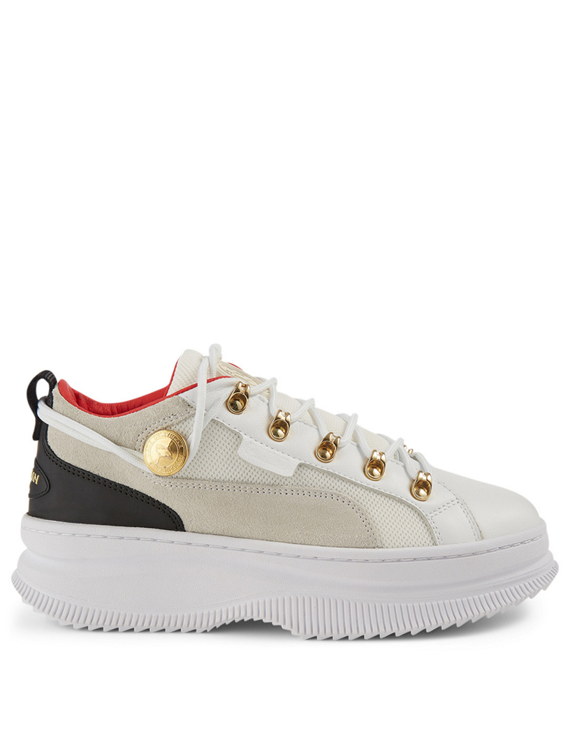 deva leather women's trainers
