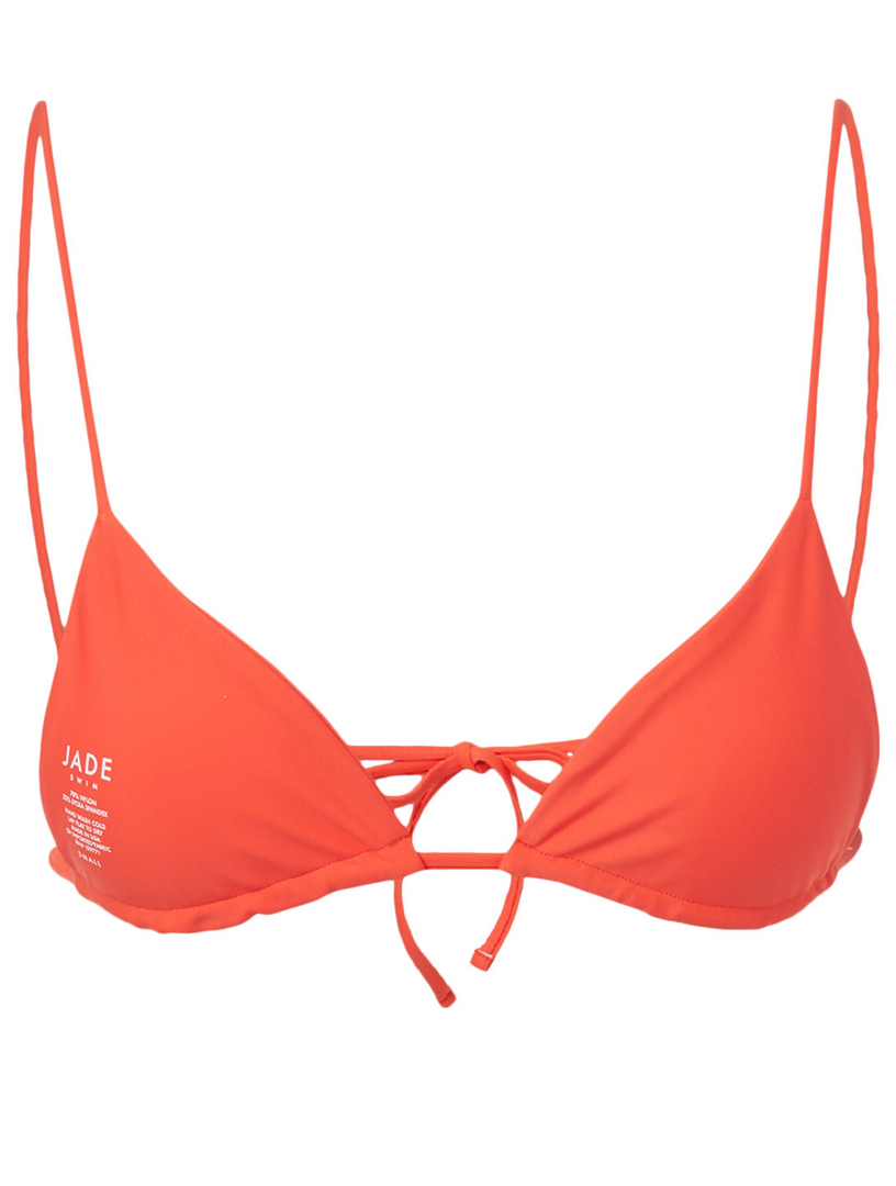 JADE SWIM Haut de bikini triangle Via Femmes Orange