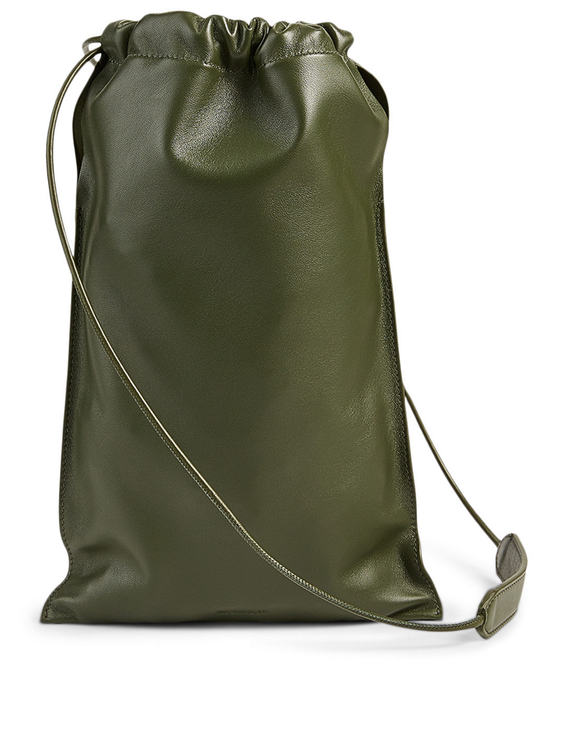 JIL SANDER XS Leather Drawstring Bag | Holt Renfrew Canada