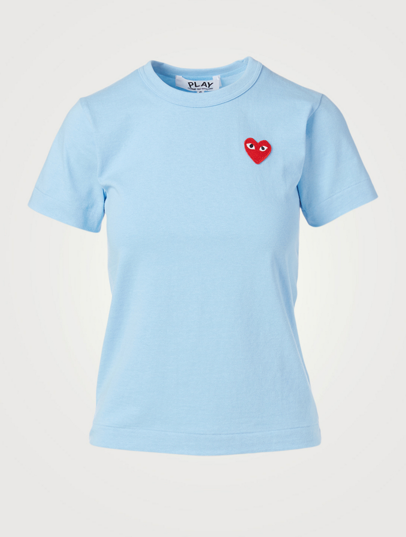 COMME DES GARÇONS PLAY Cotton T-Shirt With Small Heart | Holt Renfrew ...